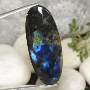 Espectrolita multicolorido natural 15,38ct, corte oval, opaco
