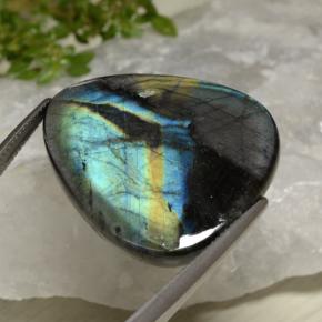 Espectrolita multicolorido natural 18,60ct, trillion, opaco