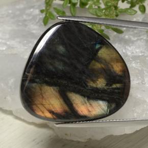 Espectrolita multicolorido natural 24,99ct, forma extravagante, opaco