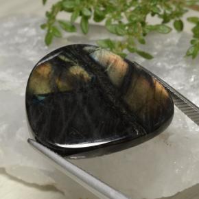 Espectrolita multicolorido natural 24,99ct, forma extravagante, opaco