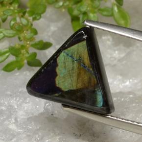 Espectrolita multicolorido natural 5,25ct, trillion, opaco