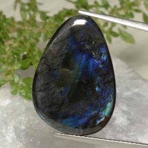 Espectrolita multicolorido natural 9,44ct, forma extravagante, opaco