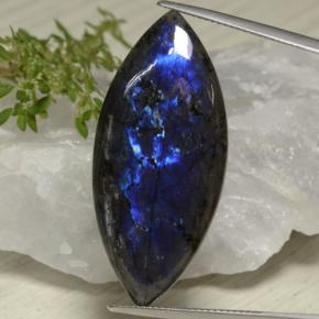 Espectrolita multicolorido natural 24,60ct, marquise, opaco