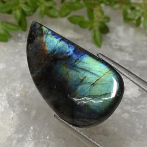 Espectrolita multicolorido natural 6,01ct, forma extravagante, opaco