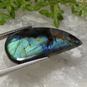 Espectrolita multicolorido natural 6,01ct, forma extravagante, opaco