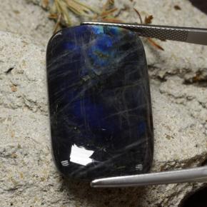 Spectrolite Multicolorido Natural 24.96ct, Almofada cortada, Opaco