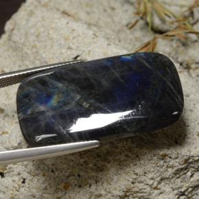 Spectrolite Multicolorido Natural 24.96ct, Almofada cortada, Opaco