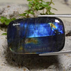 Espectrolita multicolorido natural 22,81ct, almofada cortada, opaco