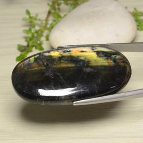 Espectrolita multicolorido natural 61,44ct, corte oval, opaco