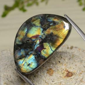 Spectrolite Multicolorido Natural 15.02ct, Forma extravagante, Opaco