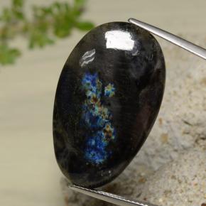 Espectrolita multicolorido natural 23,02ct, forma extravagante, opaco