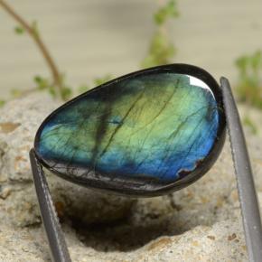 Espectrolita multicolorido natural 11,39ct, forma extravagante, opaco