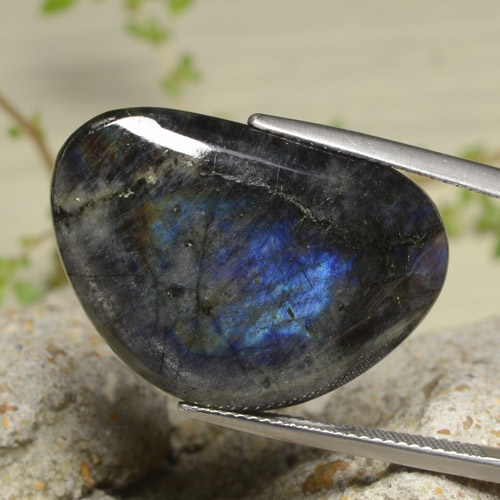 Espectrolita multicolorido natural 16,24ct, forma extravagante, opaco