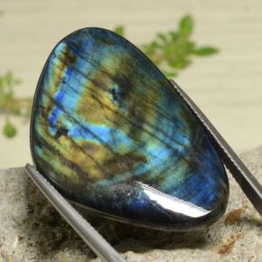 Espectrolita multicolorido natural 29,30ct, trillion, opaco