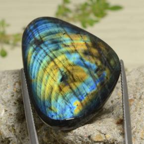 Espectrolita multicolorido natural 29,30ct, trillion, opaco