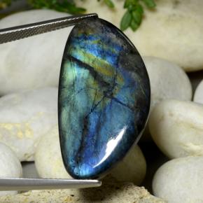 Espectrolita multicolorido natural 20,62ct, forma extravagante, opaco