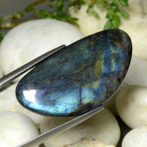 Espectrolita multicolorido natural 20,62ct, forma extravagante, opaco