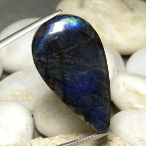 Spectrolite Multicolorido Natural 22.92ct, Formato de pêra, Opaco