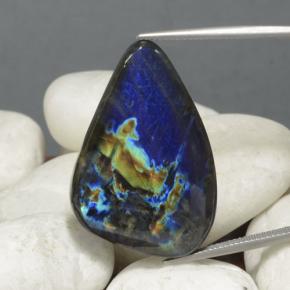 Espectrolita multicolorido natural 27,00ct, forma extravagante, opaco