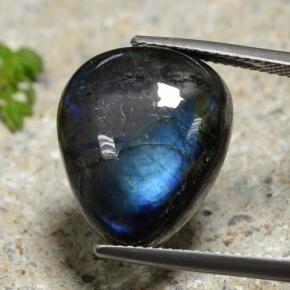 Espectrolita multicolorido natural 11,36ct, formato de pêra, opaco