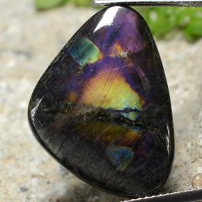 Espectrolita multicolorido natural 11,16ct, trillion, opaco