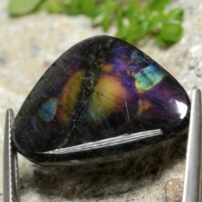 Espectrolita multicolorido natural 11,16ct, trillion, opaco
