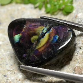 Espectrolita multicolorido natural 11,16ct, trillion, opaco