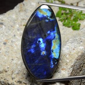 Espectrolita multicolorido natural 22,43ct, forma extravagante, opaco