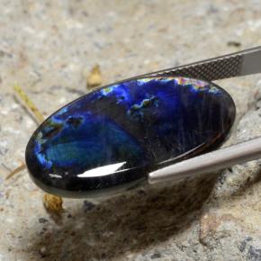 Espectrolita multicolorido natural 13,26ct, corte oval, opaco