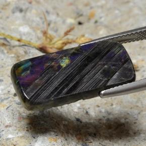 Espectrolita multicolorido natural 8,96ct, almofada cortada, opaco
