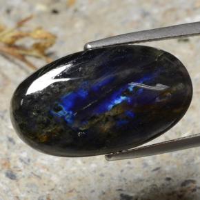 Espectrolita multicolorido natural 14,49ct, corte oval, opaco