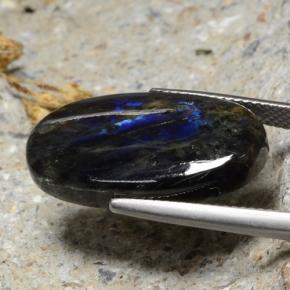 Espectrolita multicolorido natural 14,49ct, corte oval, opaco