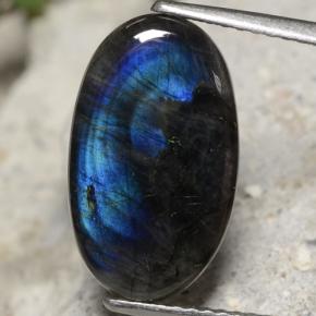 Espectrolita multicolorido natural 3,27ct, corte oval, opaco