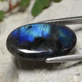 Espectrolita multicolorido natural 3,27ct, corte oval, opaco