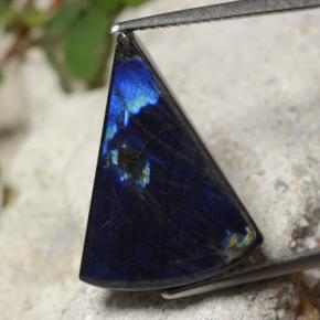 Espectrolita multicolorido natural 7,77ct, trillion, opaco