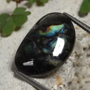 Espectrolita multicolorido natural 6,55ct, forma extravagante, opaco