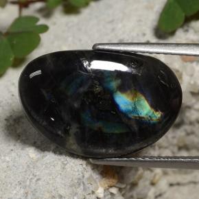 Espectrolita multicolorido natural 6,55ct, forma extravagante, opaco