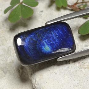 Espectrolita multicolorido natural 4,98ct, almofada cortada, opaco