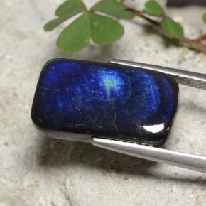 Espectrolita multicolorido natural 4,98ct, almofada cortada, opaco