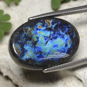 Spectrolite Multicolorido Natural 13.11ct, Corte Oval, Opaco