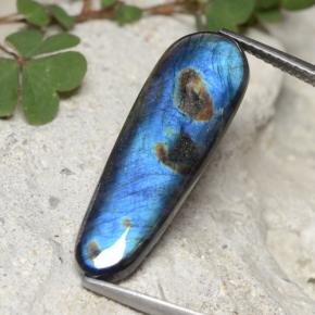 Espectrolita multicolorido natural 4,87ct, forma extravagante, opaco
