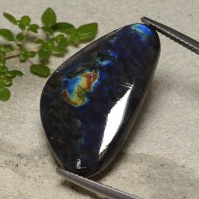 Espectrolita multicolorido natural 14,20ct, forma extravagante, opaco