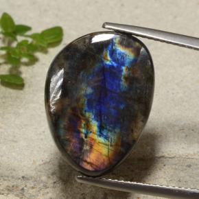 Espectrolita multicolorido natural 11,14ct, forma extravagante, opaco