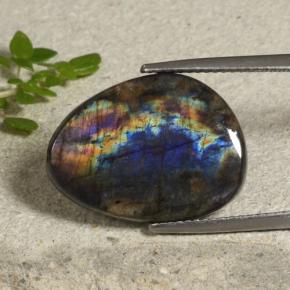 Espectrolita multicolorido natural 11,14ct, forma extravagante, opaco