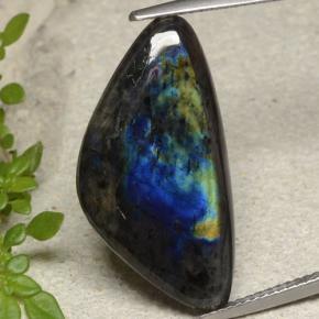 Espectrolita multicolorido natural 10,00ct, forma extravagante, opaco
