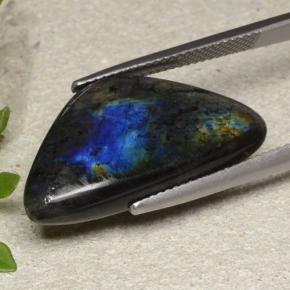 Espectrolita multicolorido natural 10,00ct, forma extravagante, opaco
