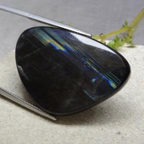 Espectrolita multicolorido natural 29,79ct, forma extravagante, opaco