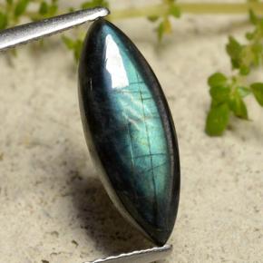 Espectrolita multicolorido natural 2,27ct, marquise, opaco