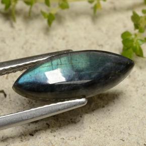 Espectrolita multicolorido natural 2,27ct, marquise, opaco