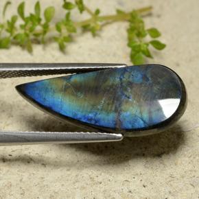 Espectrolita multicolorido natural 6,14ct, forma extravagante, opaco